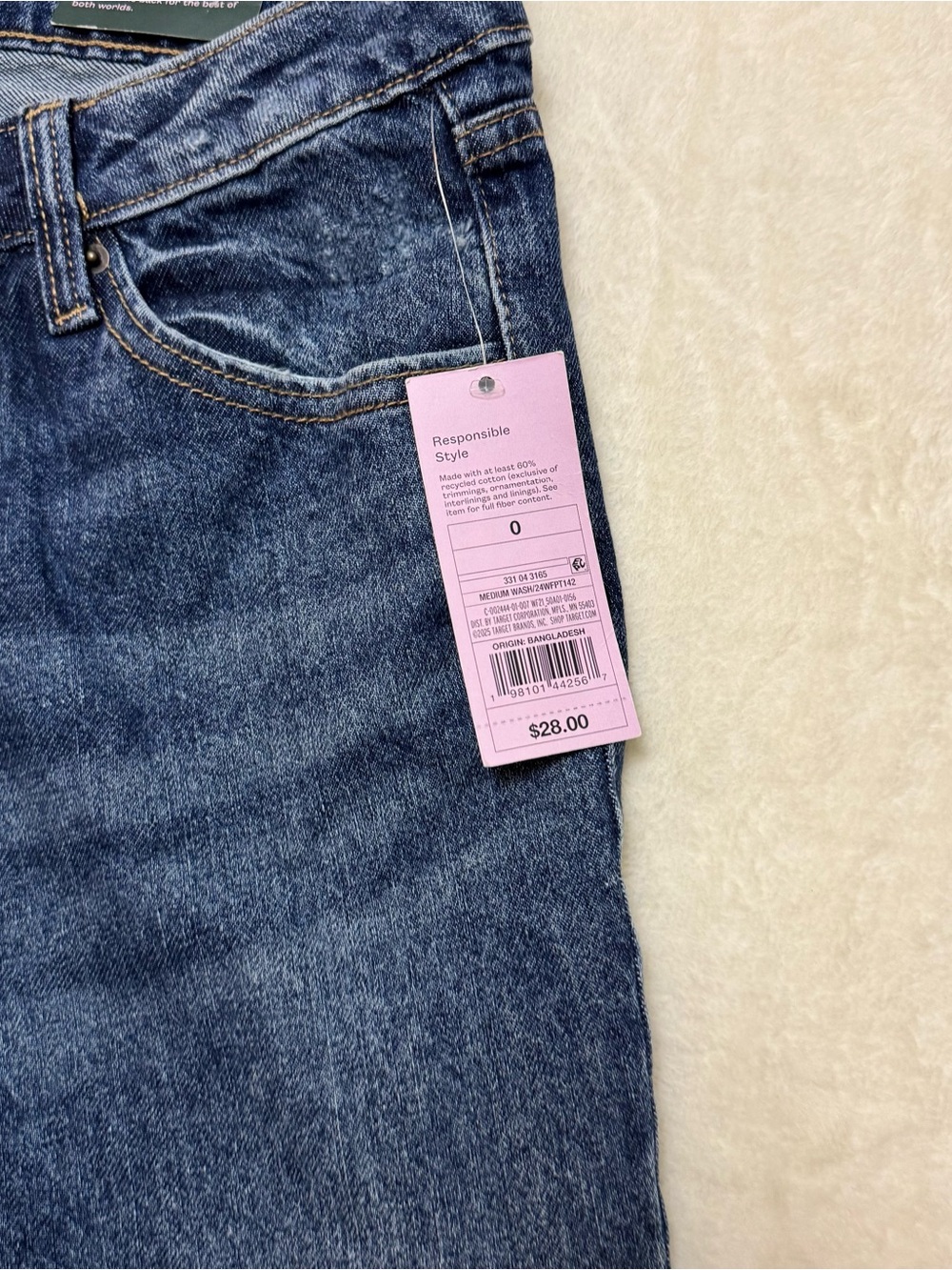 NWT Women's Wild Fable Low-Rise Boot Cut Blue Denim Jeans Size 0 - Picture 4 of 7